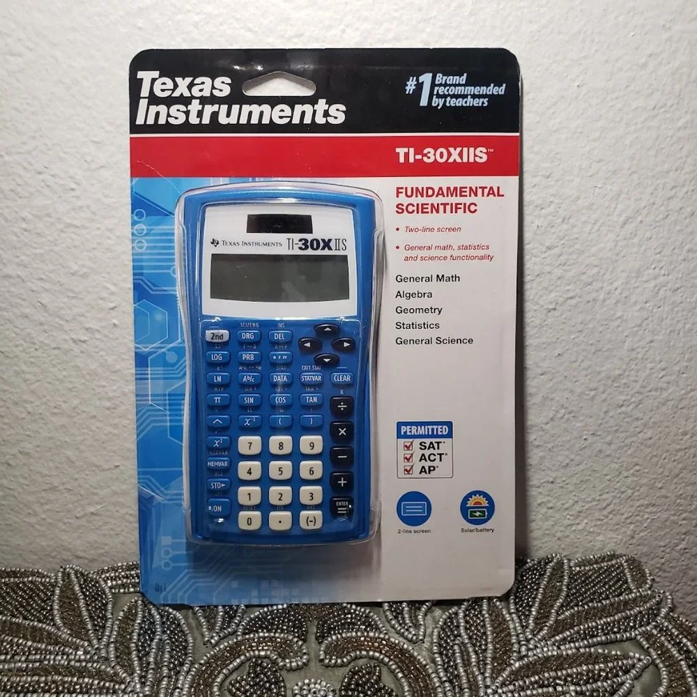 New Texas Instruments TI-30X IIS Scientific Calculator Blue solar battery School